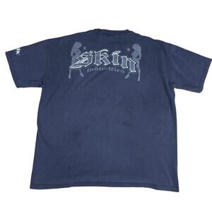 vintage y2k 2000s Skin Industries logo tshirt XL socal racing emo skater indie